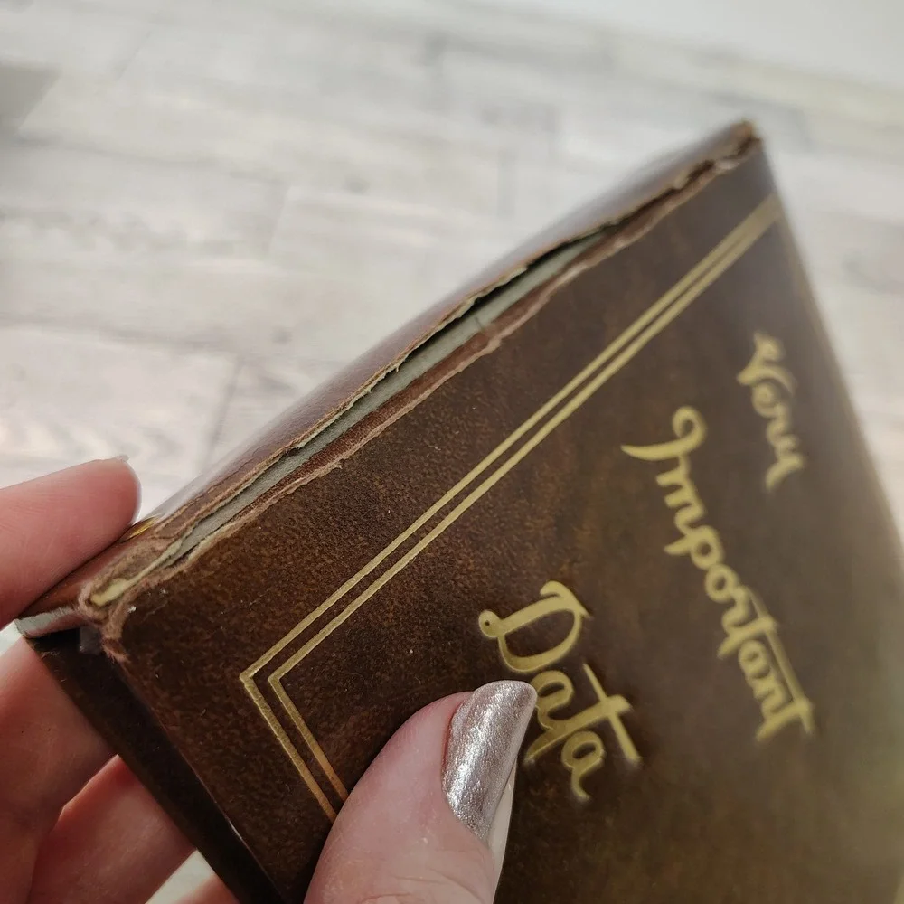 1961 Very Important Data Address Book‎ Telephone Number Organizer True Vintage